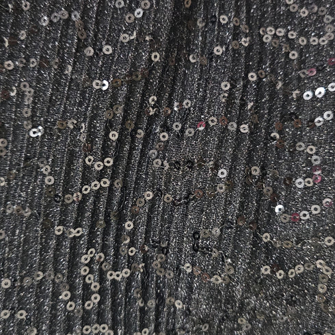 Shoulder cutout sequin sweatshirt setup